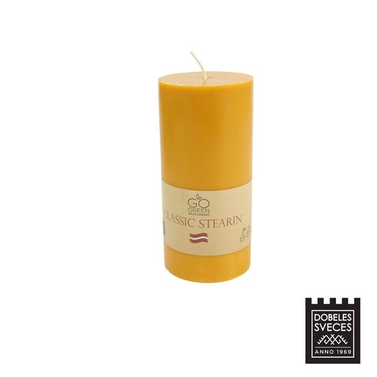 Lieta stearīna cilindriska svece - MEDUS DZELTENS 70x150 mm